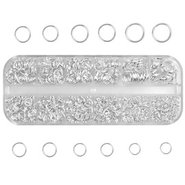 Chstarina 1100 Pieces Jump Rings Open, 4 mm 5 mm 6 mm 7 mm 8 mm 10 mm Open Rings Jumping Split Rings Metal Chain Rings Connecting Rings for Jewellery Making, Necklace, Bracelet, Jewellery Accessories