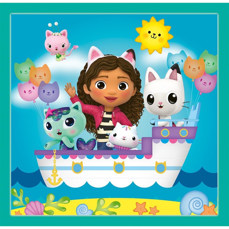 Gabby's Dollhouse 3 in 1 Puzzle
