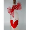 Valentines Day Wine Bottle Decoration With Lights Painted