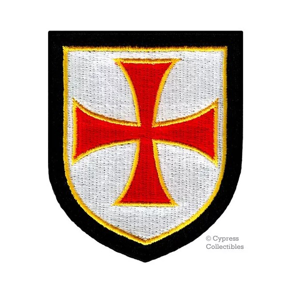 Cypress Collectibles Inc. RED KNIGHTS TEMPLAR SHIELD PATCH CRUSADES RELIGIOUS