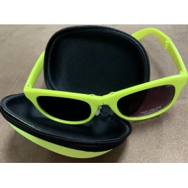 JUSTICE SUNGLASSES FOLDABLE w/CASE NEON YELLOW ACCESSORY SUPER CUTE!!