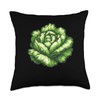 Iceberg Lettuce 8 Bit Throw Pillow
