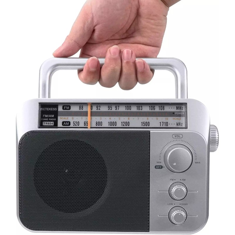 Retekess TR604 AM FM Radio Portable Transistor Analog Radio with