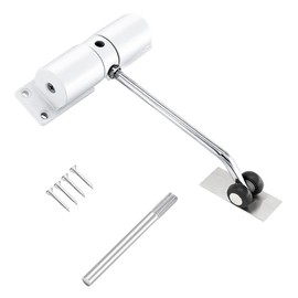 Automatic Door Closer Exterior Stainless Steel Spring Closer with 4 Screws and Adjustment Lever for Automatic Closing Various Doors