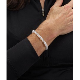 Cherry Tree Collection - Small, Medium, Large Sizes - Gemstone Beaded Bracelets For Women and Men - 6mm Round Beads (Selenite - Medium)