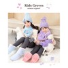 Arisana Kids' Knitted Gloves, Girls, Five-Fingered, Juniors, Fleece-Lined, Solid Colors,