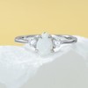 MOTIEL Pear Shape Opal Ring for Women,1 Carat 925 Sterling