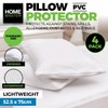 [4PCE] Home Master PVC Pillow Protector, Waterproof and Hypoallergenic Pillow