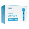 O'WELL Twist Top Lancets, 30 Gauge | for Blood Glucose