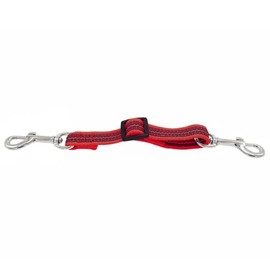 Herm. Sprenger Prong Collar Safety Clip with Reflective Stripes 6"-8" - Pack of 1 Dog Leash Safety Strap - Enhanced Durability for Secure Leash Connection - Ideal for Safe Walk and Training (red)