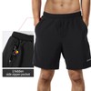 BERGRISAR Men's 7'' Active Running Shorts 2 in 1 with