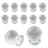 Kemcatui 12Pcs Acrylic Mini Knobs, Round Tiny Drawer Knobs Clear