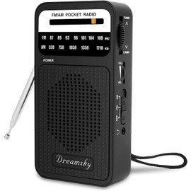 VOANZO Batteriebetriebenes AM-FM-Radio mit großartigem Empfangslautsprecher für Wandercamping