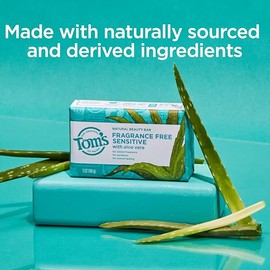 Tom's of Maine Natural Beauty Bar Soap with Aloe Vera, Floral, 5 Ounce, 6 count