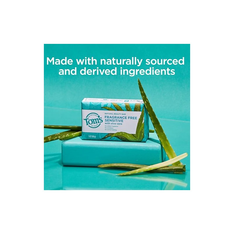 Tom's of Maine Natural Beauty Bar Soap with Aloe Vera,