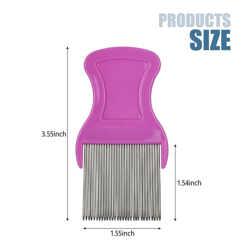Random Color 4 Pcs Hair Comb Including 2 Pieces Hair