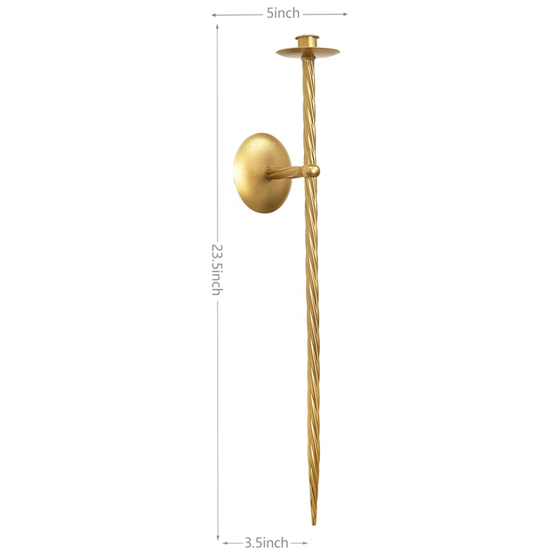 Remenna Large Wall Candle Holder Set of 2 Twisted Candle