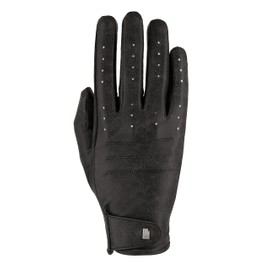 Roeckl Malaga Sports Riding Gloves, Tournament Summer Gloves, Black Stonewashed 7