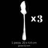 3 Soup Spoons 20 x 4.4 cm Stainless Steel 18/0