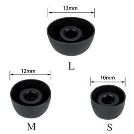 DMZHY Earbud Tips Replacement Earbud Tips Earbud Replacement Tips Ear Covers Headphone Earbud Tips Headphone Earpads Compatible with Jabra Elite 75t/ 65t/ Active/ 7 Pro/Elite 3 SML Black 6 Pairs