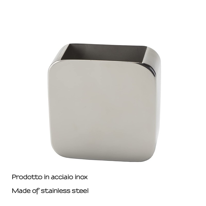 Gedy PL981300300 Brush Holder, Chrome, 4.5 x 10 x 10