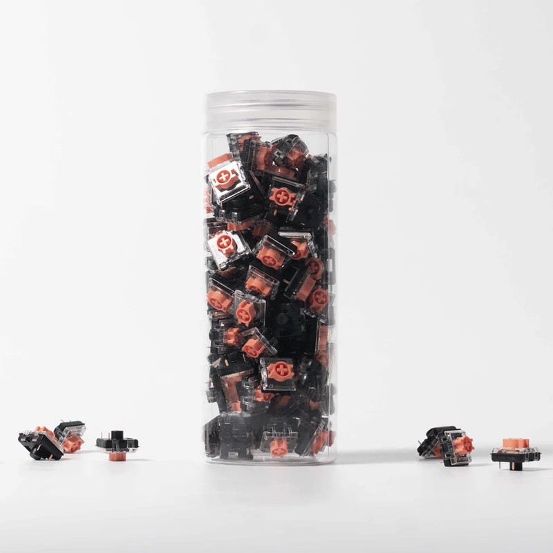 Keychron Low Profile Silent Red Switches – 110 PCS Pre-Lubed