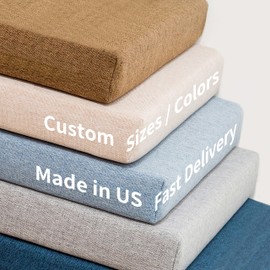 ColourTree Custom Size Bench Cushion for Indoor/Outdoor Patio Furniture/Chair/Window Seat, Premium 70D High-Resilience Foam (Custom Sizes/Colors/Thickness/Samples Available) (1 Inch Thick)