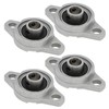 DiGiYes 4Pcs KFL000 10mm Inner Bore Mounted Flange Mounted Pillow