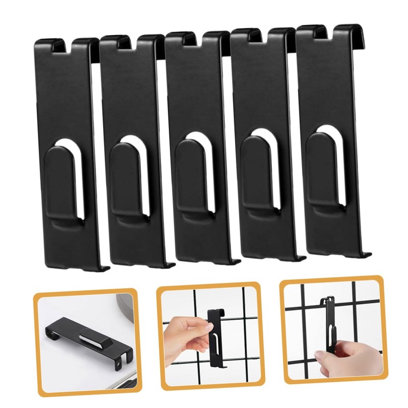 STOBAZA 10pcs Utility Hook Grid Wall Hangers Sturdy Metal Display