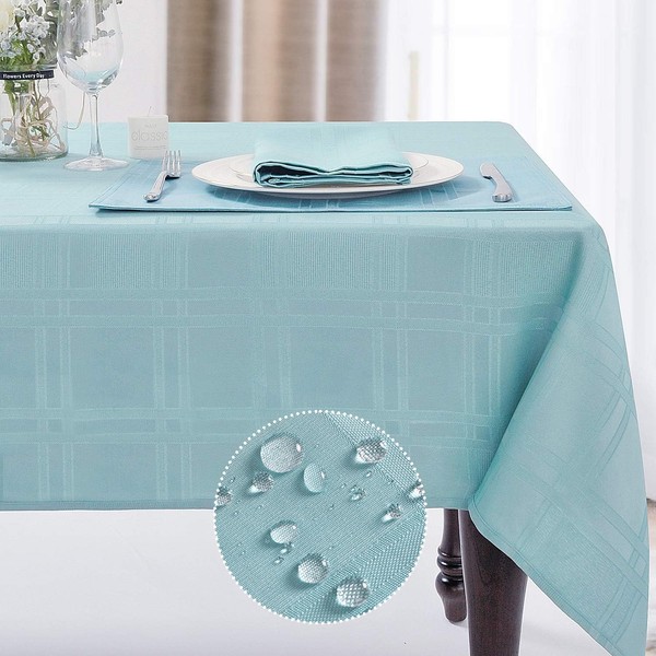 JUCFHY JUCFHY Soild Plaid Jacquard Spring Easter Table Cloth Elegance