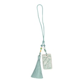 Tassel Pendant Elegant Porcelain Light Weight Flower Style Widely Used Porcelain Pendant for Car Wallet Bag Type 1