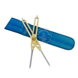 Samara Nautical Artist Proportional Scale Divider Drawing Tool Professional 9” Long Solid Brass with Heavy Duty Steel Point
