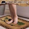 Drydiet 4 Pcs Rustic Cabin Bear Shower Curtain Set Wild