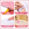 3 Pieces Inflatable Bath Pillow with Suction Cups, Terry Cloth