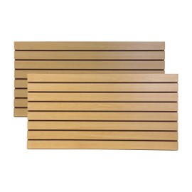 SSWBasics 4 ft x 2 ft Horizontal Maple Slatwall Easy Organizer Panels (24" H x 48" L) - Pack of 2 - Perfect for Retail Store, Garage Wall, and Craft Storage Organization