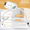 Veemagni 10X Rectangle Magnifying Glass with Light and Stand, Flexible