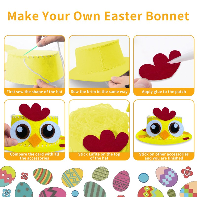Easter Bonnet Decorations Kit,Make Your Own Easter Bonnet,Easter Bonnet Hat