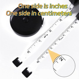 Measuring Tape for Body, 2 pcs Pocket Meter Tape Measure Retractable, Dual Sided Body Waist Measuring Soft Tape, Fabric Tape Measure, Body Sewing Clothes Tailor 60 Inch / 150 cm Black.