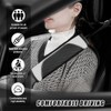 Povtii 2 PCS Carbon Fiber Leather Car Seat Belt Covers