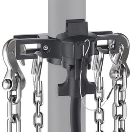 MICTUNING Heavy Duty Trailer Towing Organizer Powder Coating, Aluminum Chain Holder, 7 Way Plug Cover, a Lanyard with Aluminum Ferrule, Durable, Anti-Rust, Upgraded Design