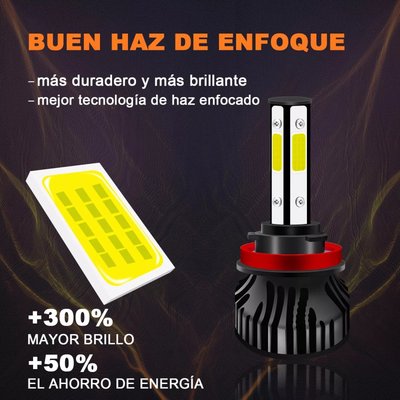 SHENKENUO Combo 9005 9006 H11 LED Headlight Kit Bulbs 6000K