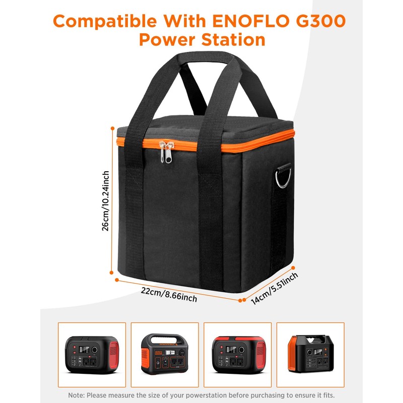 ENOFLO Travel Carrying Case Compatible G300, Portable Power Station Storage