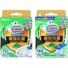 【まとめ買い】 スクラビングバブル トイレスタンプ 最強抗菌 シャインミントの香り 本体 付け替え用 セット 72日分 + 144日分