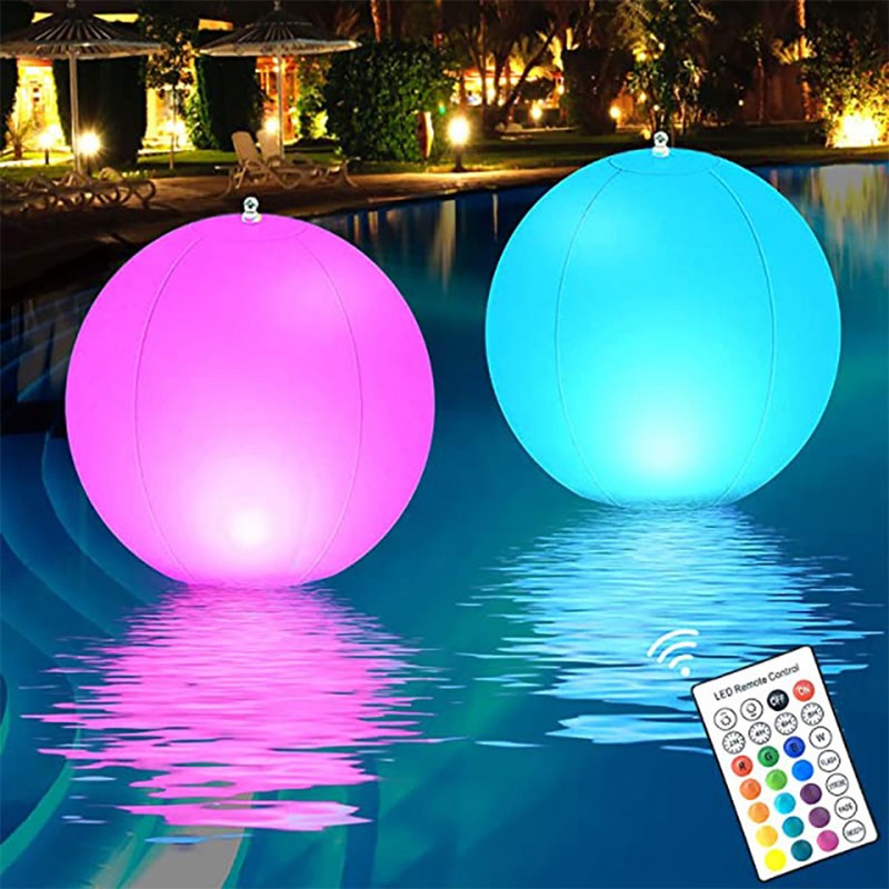 Solar Floating Ball Pool Light IP68 Water Resistant Brightness Adjustment