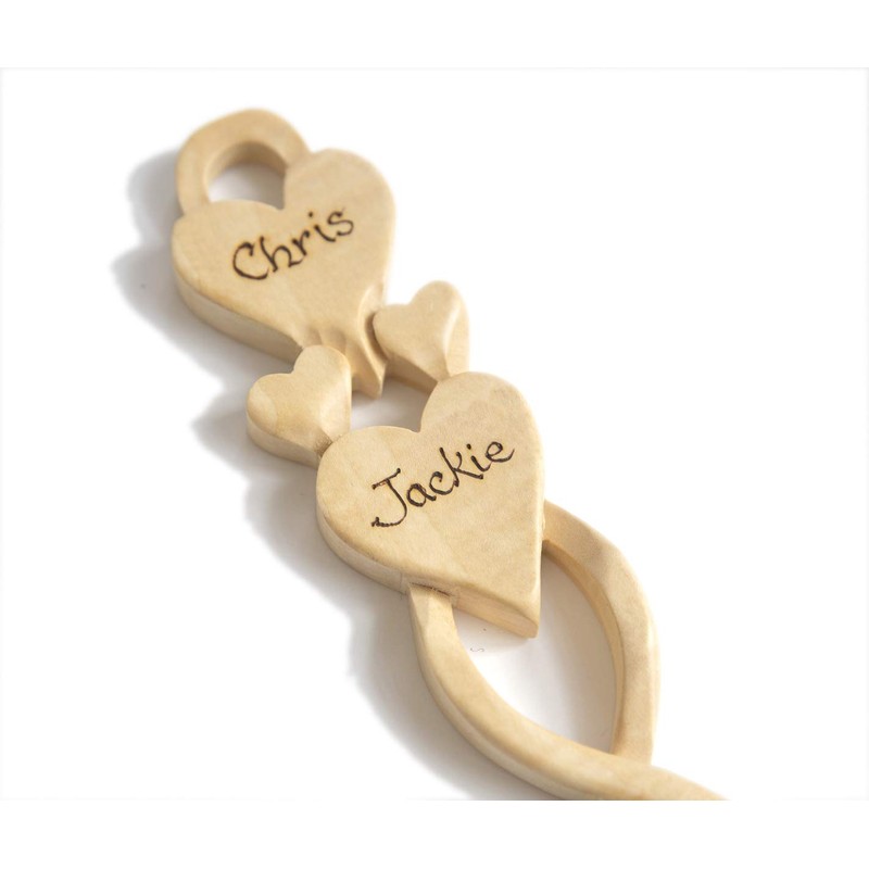 Two Hearts in One Love Spoon (Light Coloured) - Free