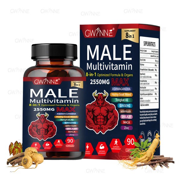 Gwynne Multivitamina Para Hombres 90 Cpsulas,8 En 1 Multivitaminas Para