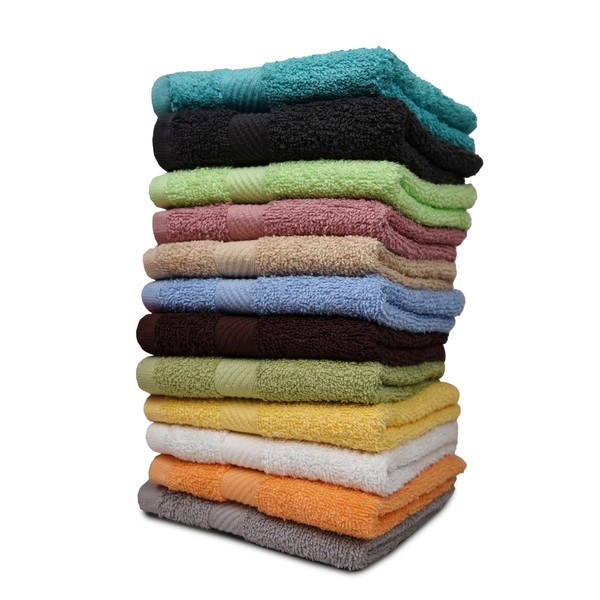 CH 100% Cotton Face Washcloths Set - Ultra Soft Towels