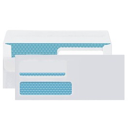 500#9 FLIP & SEAL Double Window Security Envelopes - for Invoices, Statements & Documents, Self-Sealing Adhesive Seal, Security Tinted, Size 3-7/8 x 8-7/8-24 LB - 500 Count (30109)
