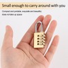 Combination Lock Small, Pack of 2 Padlock Numbers Gold Lock