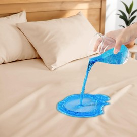 Hitime 100% Waterproof Mattress Protector Queen Size,Machine WashTerry Mattress Cover, Fitted Style with Deep Pockets(Light Brown)